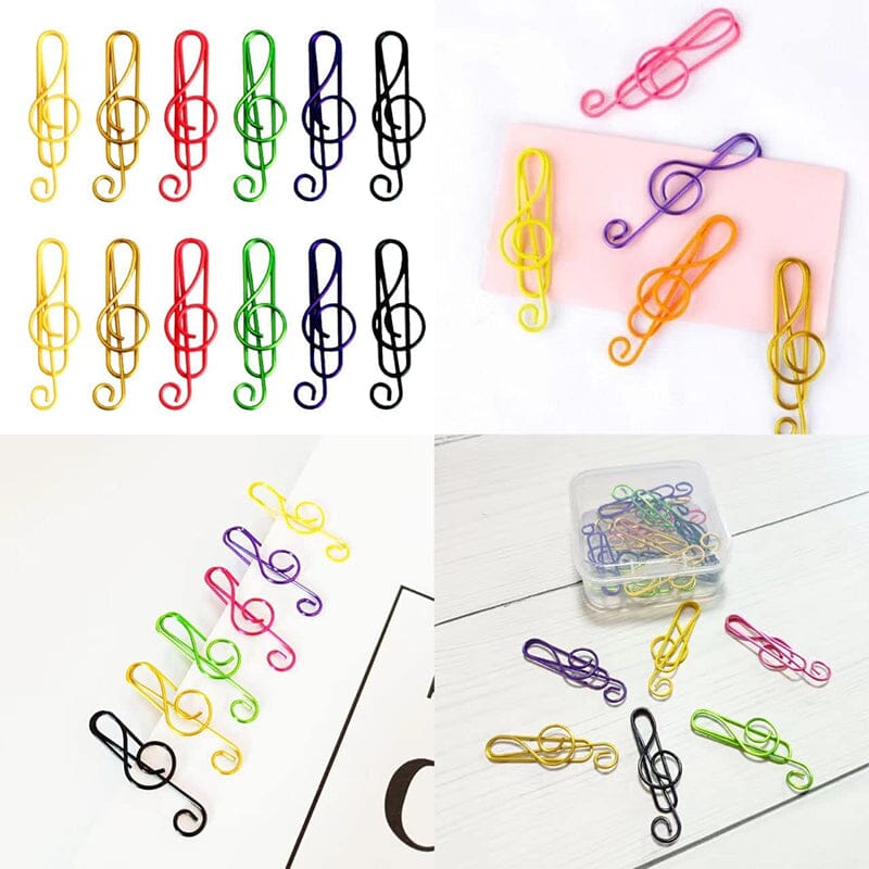 Music Multicolored Metal Paper Clips | Stornfield
