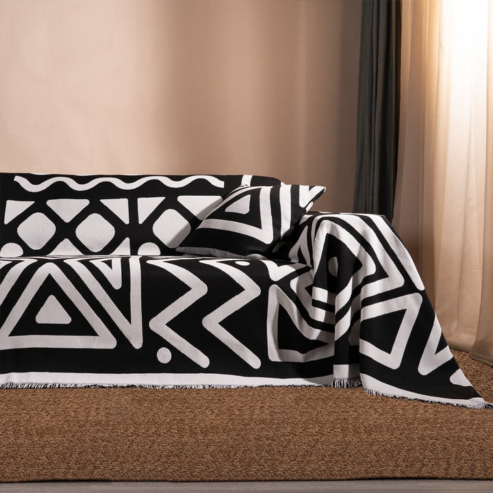 Geometric Boho Style Sofa Cover - Modern, Stylish & Durable Sofa Protection | Stornfield