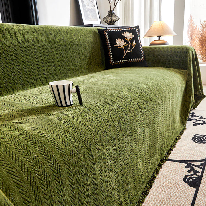Herringbone Pattern Sofa Cover - Modern, Stylish & Durable Sofa Protection | Stornfield