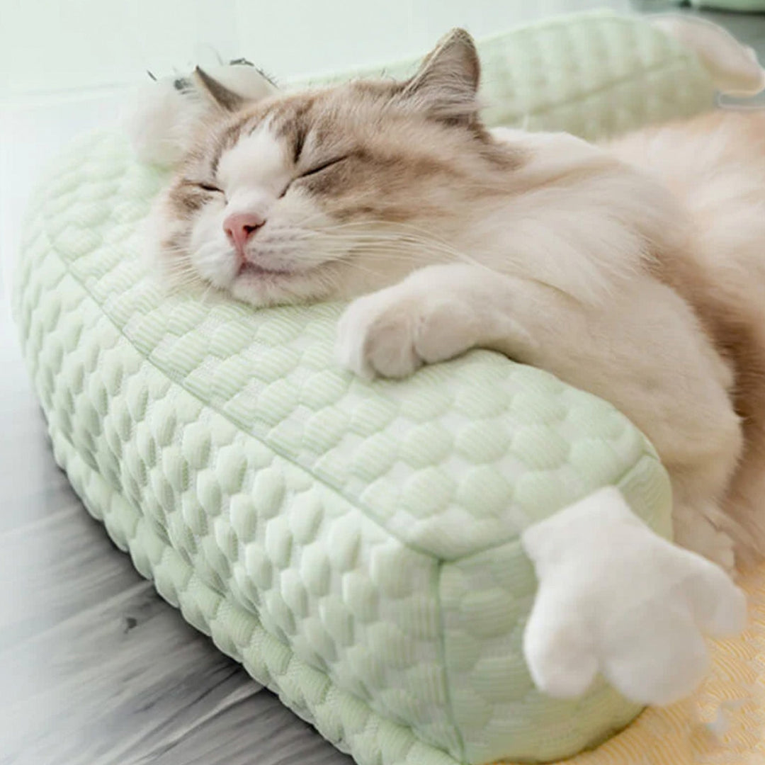 Cooling Pet Bed with Neck Guard Breathable Supportive Washable | Stornfield