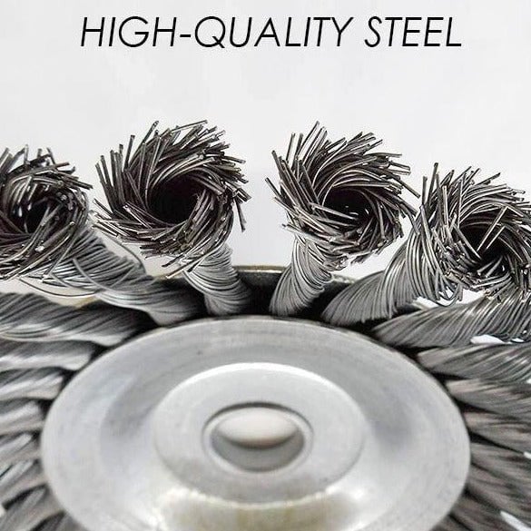 SteelTwist Weed Brush – 360° Trimmer Blade of Braided Steel (15 cm) | Stornfield