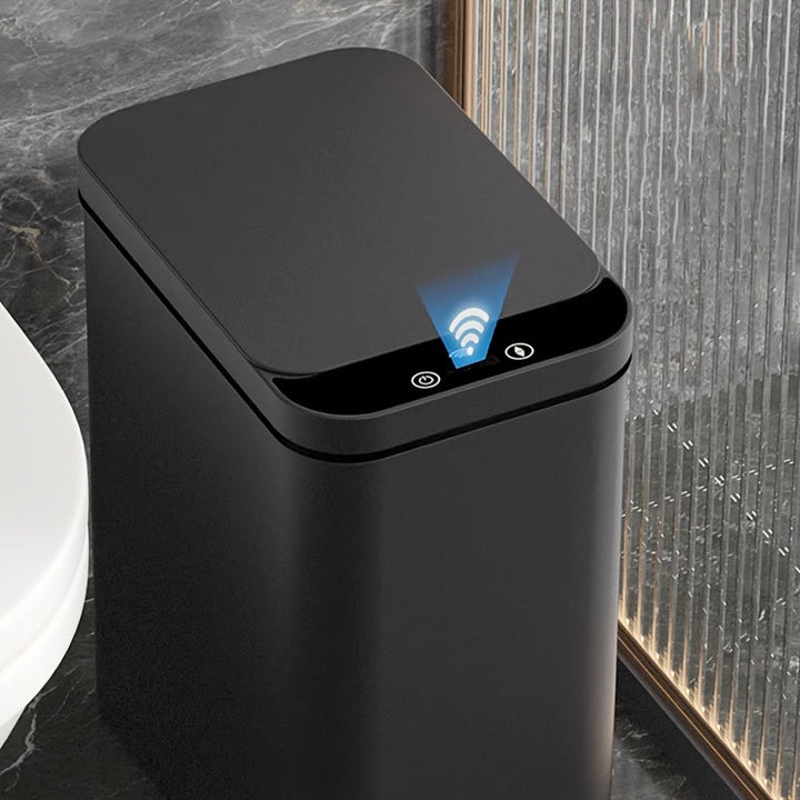 Set of 2 Smart Sensor Trash Bins – Touchless and Compact (Black) | Stornfield
