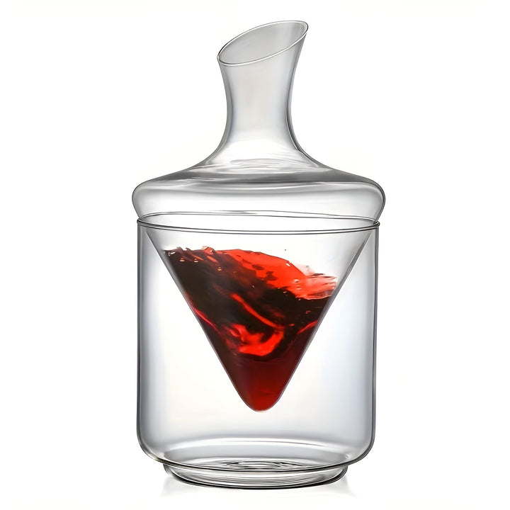 Wine Decanter with Quick Aeration – Elegant Waterfall Design made of Glass | For More Intense Aroma and Stylish Wine Enjoyment | Stornfield
