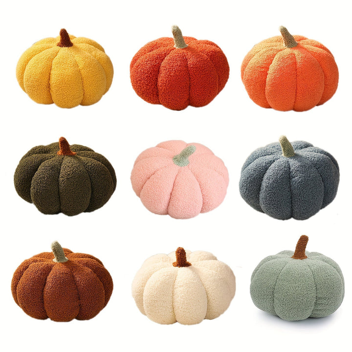 Soft Plush Pumpkin Cushion - Decorative Video Game Plush Toy for Children 0-3 Years, Perfect for Halloween | Stornfield