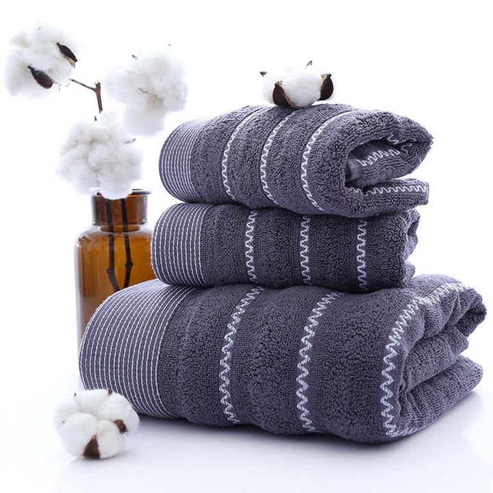 Striped Bath Towel Bathroom Towel Set 100% Cotton | Stornfield