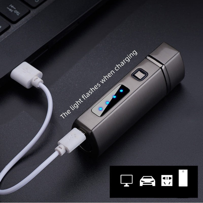 Triple Flame Windproof USB Charging Jet Lighter | Stornfield