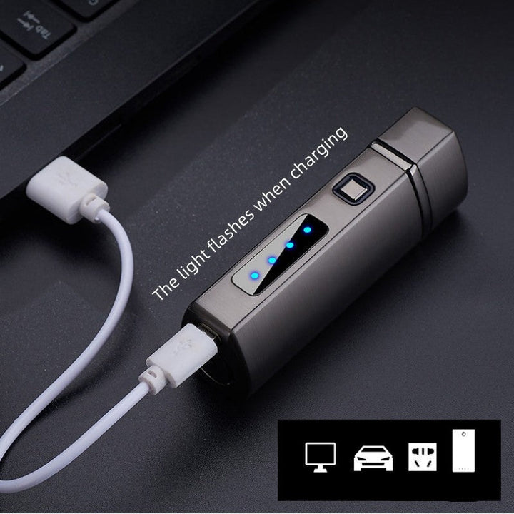 Triple Flame Windproof USB Charging Jet Lighter | Stornfield