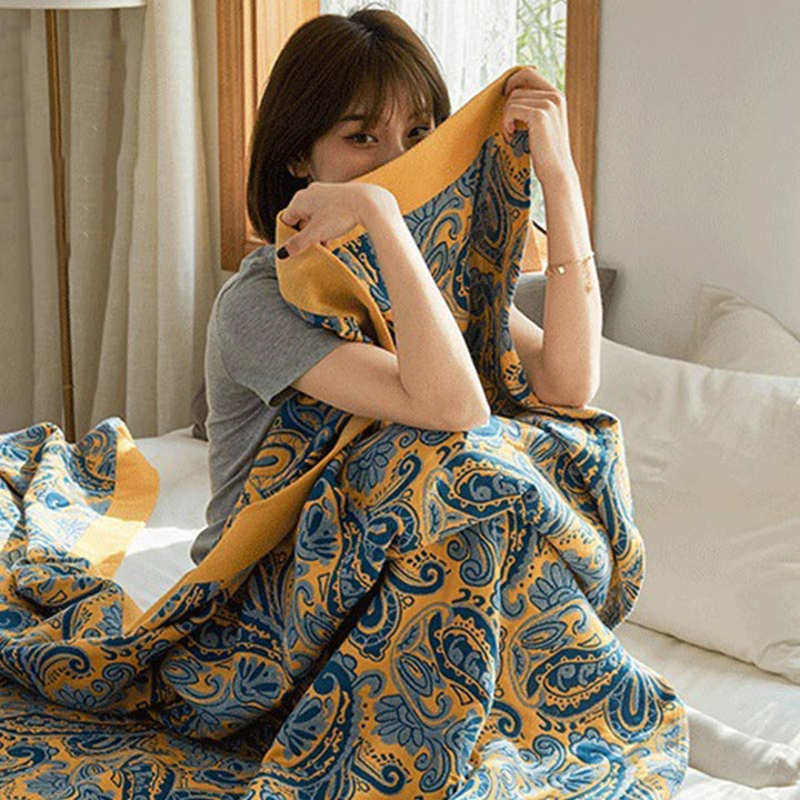 Mixed Color Reversible Gauze Bath Towel Soft Cotton | Stornfield