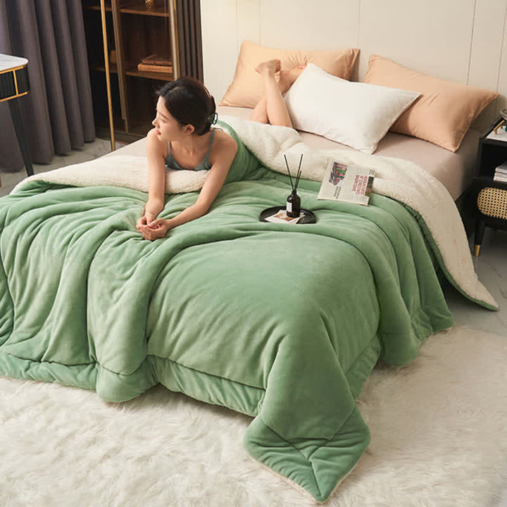 Stornfield | Couverture en velours épais double face en cube