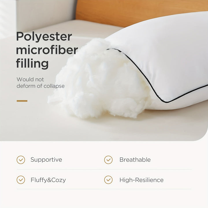 Cooling Bed Pillows for Sleeping – Luxury Hotel Quality with 3D Microfiber Filling and Breathable Cover – Ideal for Side, Back, and Stomach Sleepers, Queen Size | Stornfield