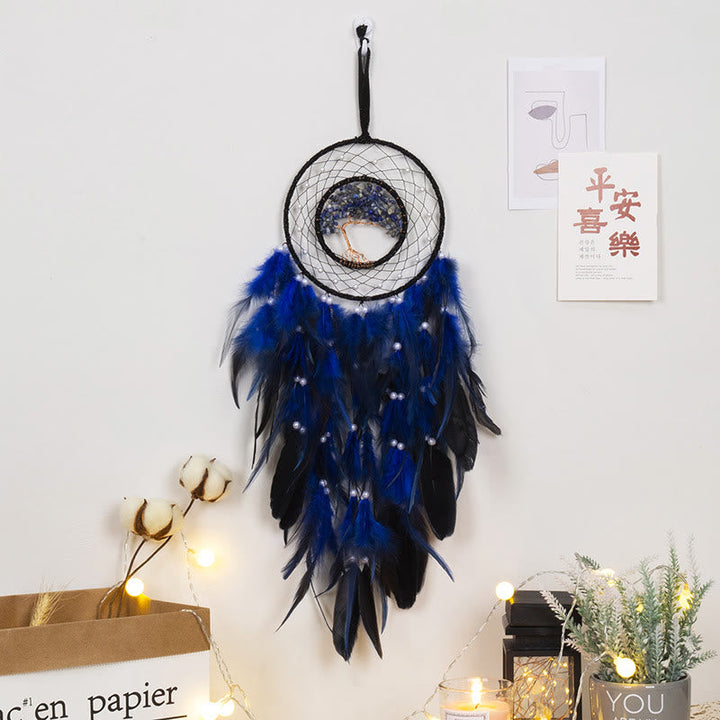 Stornfield | Frendorf Tree of Life Crystal Feather Sparkle Dream Catcher