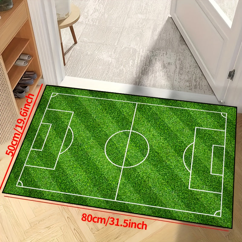 Stornfield | Football Field Pattern Rug - Non-Slip Washable Living Room Rugs for Living Room, Bedroom, Garden, or Playroom