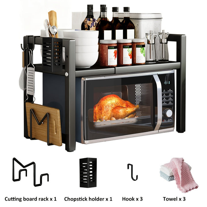 Expandable Microwave Shelf 2 Levels | Stornfield