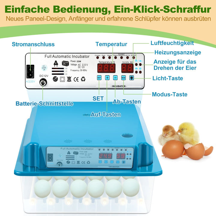 Brutautomat Fully Automatic Incubator for Chickens 36 Eggs | Stornfield