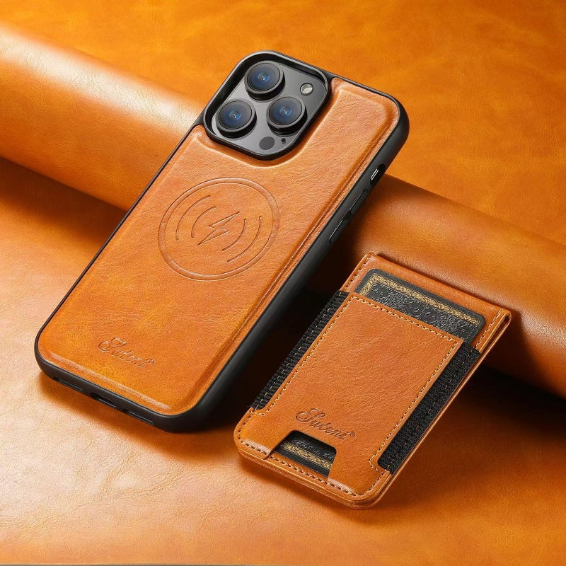 Stornfield | Shockproof PU Leather Phone Case with Card Holder for iPhone