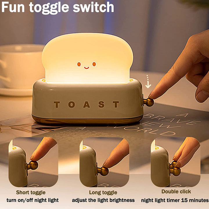 USB Charging LED Bread Night Light with Dimming Function and Timer | Stornfield
