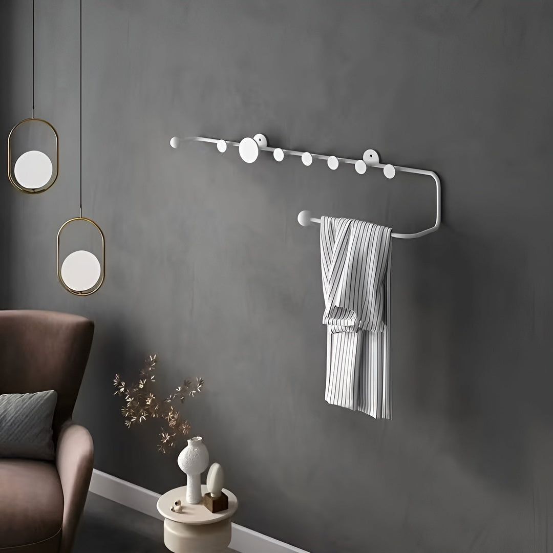 Wall wardrobe with hooks – Modern and space-saving | Ideal for hallway, bedroom, and entrance area | Stornfield