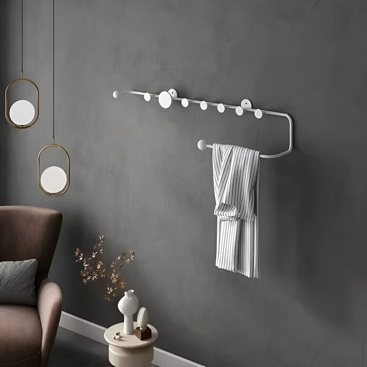 Wall wardrobe with hooks – Modern and space-saving | Ideal for hallway, bedroom, and entrance area | Stornfield