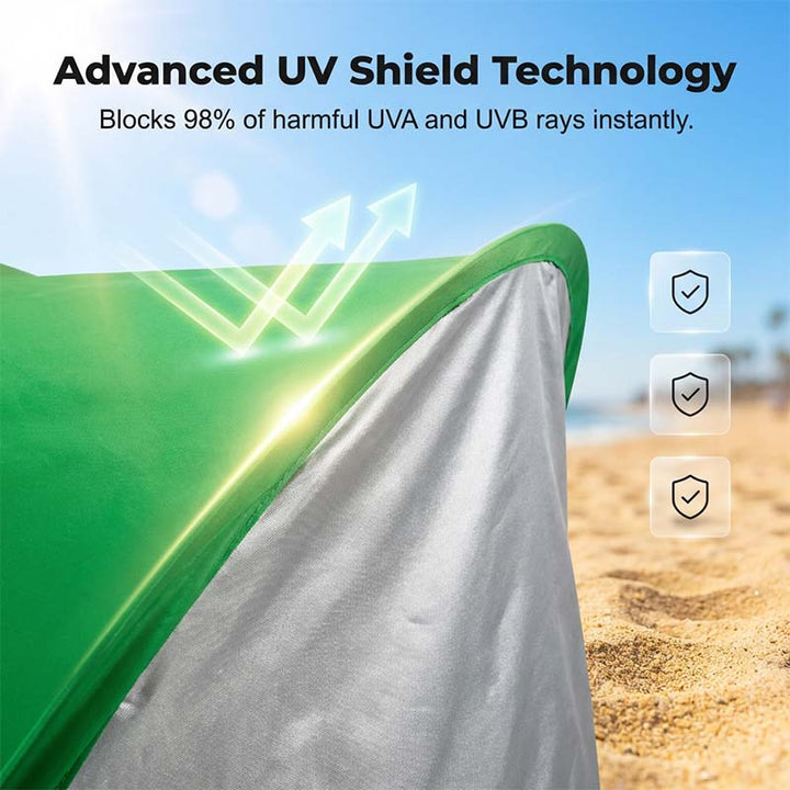 SunSail Breeze Pop-Up Beach Tent 98% UV Protection | Stornfield