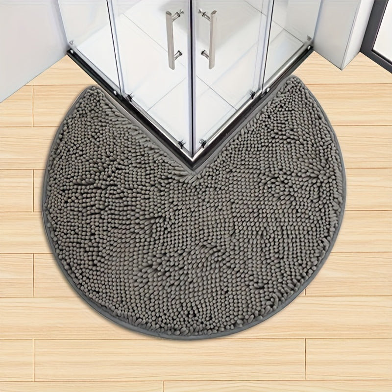 Round LuxeChen Bath Mat Ultra-Soft Chenille – Anti-Slip & Quick Dry | Stornfield