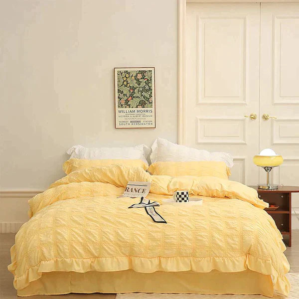 Icy Seersucker Summer Cool Quilt Lace 4-piece Set | Stornfield