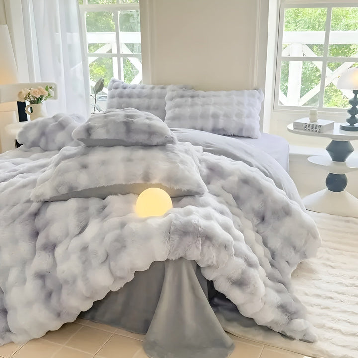Cozy Plush Bedding Set – Warm and Soft for Autumn & Winter | ReversiStornfielde Design in Rabbit Fur & Milk Velvet | Stornfield