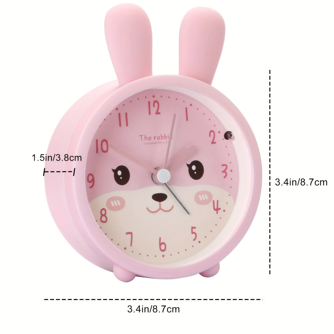Stornfield | Children's Alarm Clock with Night Light – Quiet, Rabbit Pattern & Compact Design