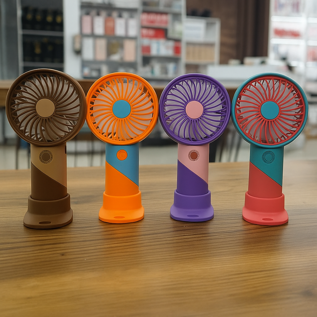 ColorTwist™ Mini Fan – 3-Speed Rechargeable Handheld Fan | Stornfield