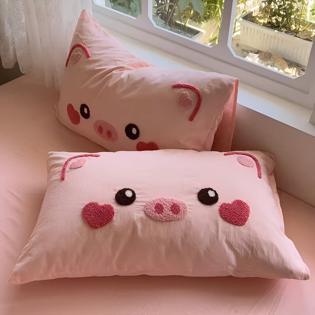 Bedding set with Cute Piglet motif – Soft and Cozy | Perfect for children's room | Stornfield