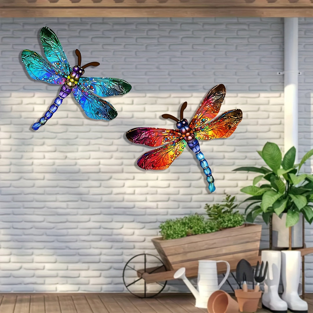 Stornfield | Vibrant Metal Dragonfly Wall Art – Outdoor Art Decor for Gardens, Homes, and Events – Durable, Versatile, and Eye-Catching – A Perfect Gift Idea for Any Occasion