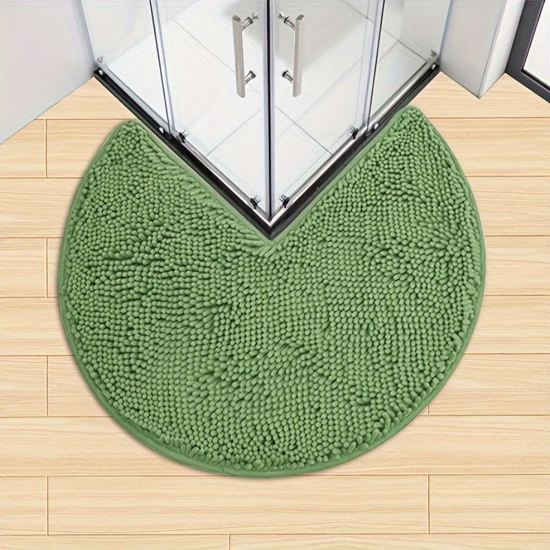 Round LuxeChen Bath Mat Ultra-Soft Chenille – Anti-Slip & Quick Dry | Stornfield