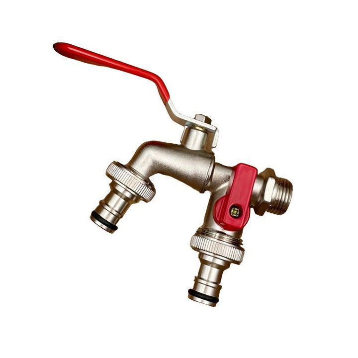 Stornfield | Dual-Outlet Stainless Garden Faucet – Rustproof 2-Way Tap with Quick Connect & Independent Valves