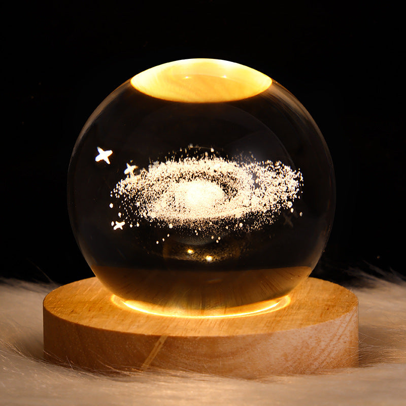 3D Galaxy Crystal Ball LED Night Light | Stornfield