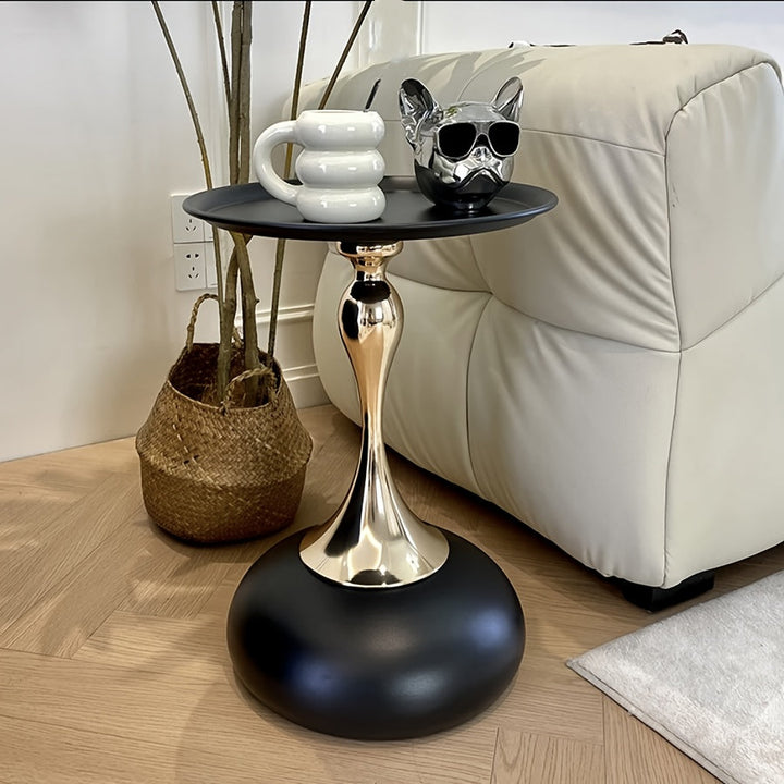 Modern side cabinet with ceramic base and metal legs – 55 cm high | Stornfield