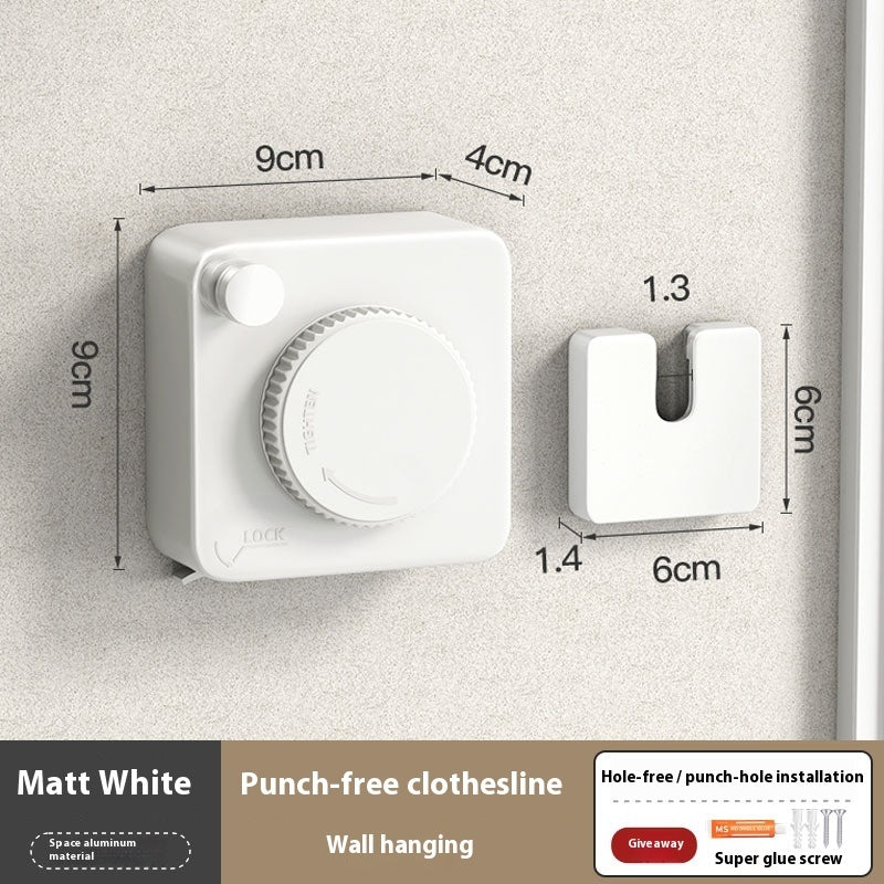 Telescopic stainless steel wall-mounted clothesline | Stornfield