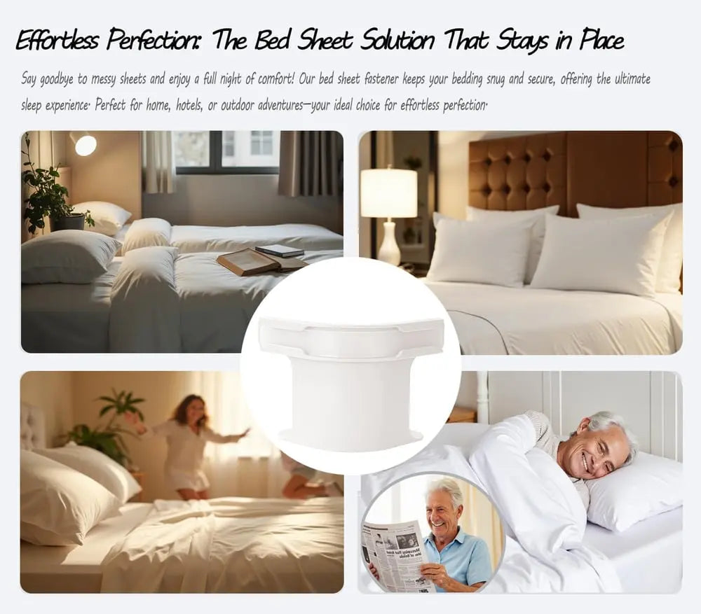 Stornfield | 4-piece bed sheet holder set – secure hold for all mattress sizes