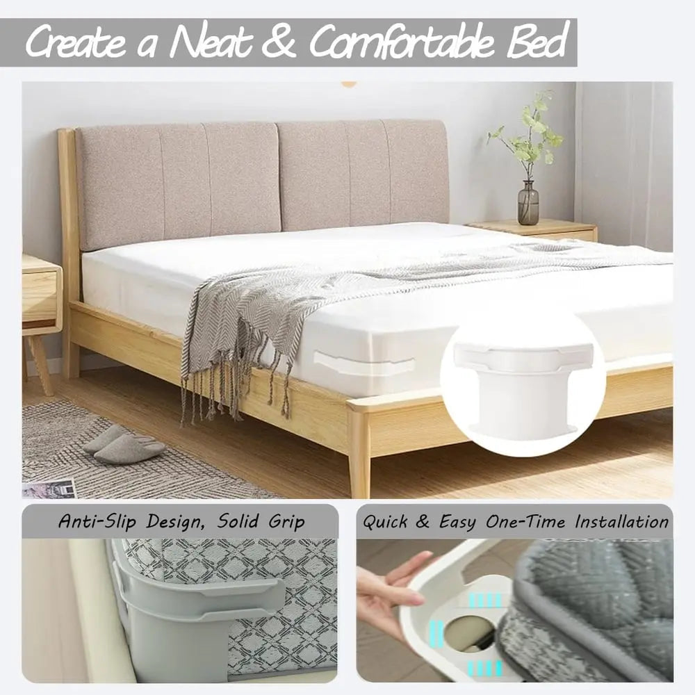 Stornfield | 4-piece bed sheet holder set – secure hold for all mattress sizes