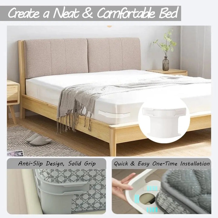 Stornfield | 4-piece bed sheet holder set – secure hold for all mattress sizes