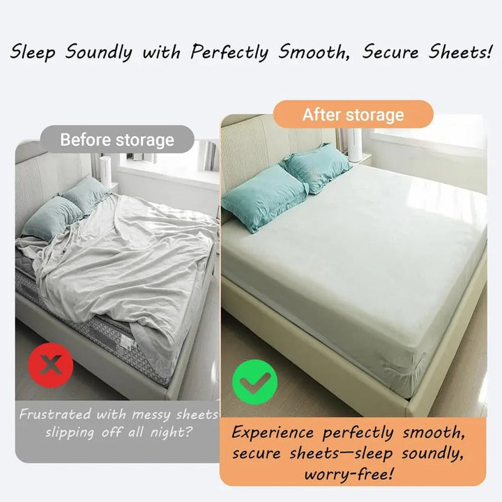 Stornfield | 4-piece bed sheet holder set – secure hold for all mattress sizes