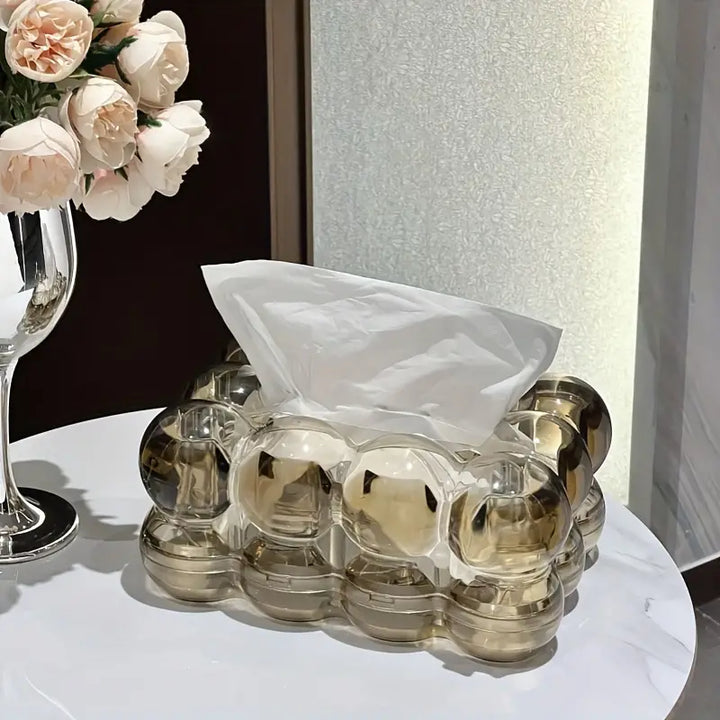 Stornfield | Boîte à mouchoirs LumiScape – Design en acrylique sculptural pour une élégance moderne