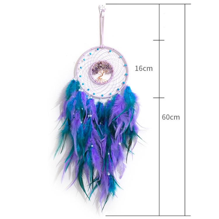 Stornfield | Frendorf Tree of Life Crystal Feather Sparkle Dream Catcher