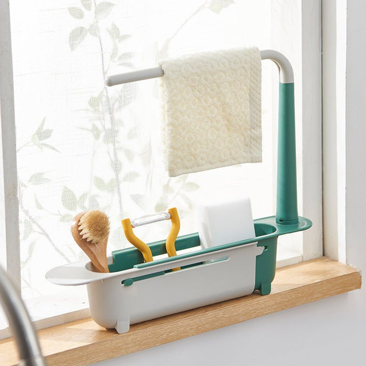 Sink organizer with towel holder | Stornfield