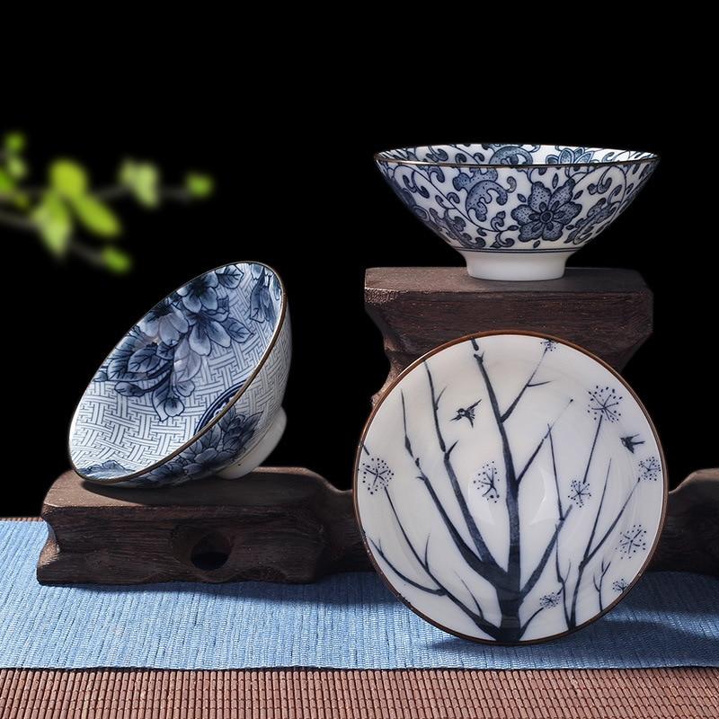 4pcs Blue and White Porcelain Teacup Set | Stornfield