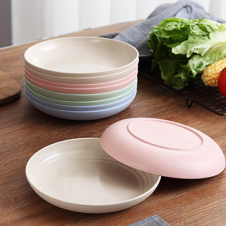4pcs Dinner Plates Biodegradable Plates Fruit Dish Snack Plate | Stornfield