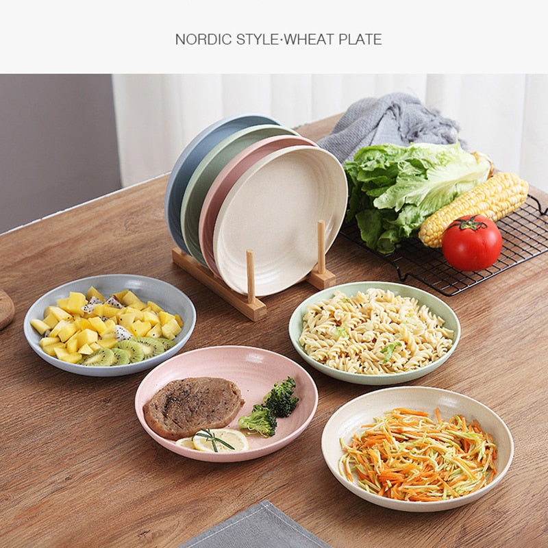 4pcs Dinner Plates Biodegradable Plates Fruit Dish Snack Plate | Stornfield