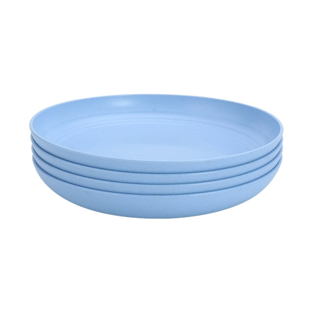 4pcs Dinner Plates Biodegradable Plates Fruit Dish Snack Plate | Stornfield