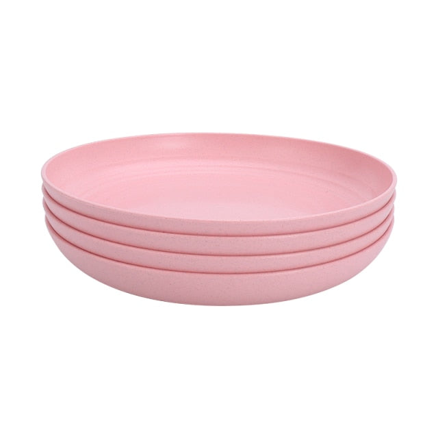 4pcs Dinner Plates Biodegradable Plates Fruit Dish Snack Plate | Stornfield