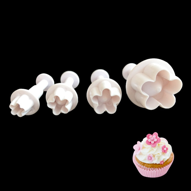 4pcs Plum Blossom Flower Fondant Cutter | Stornfield