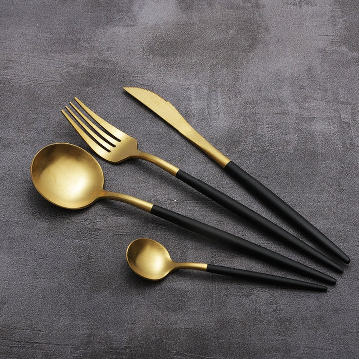 4pcs Restaurant Of Platinum Creative Colorful Kitchen Cutlery Set | Stornfield