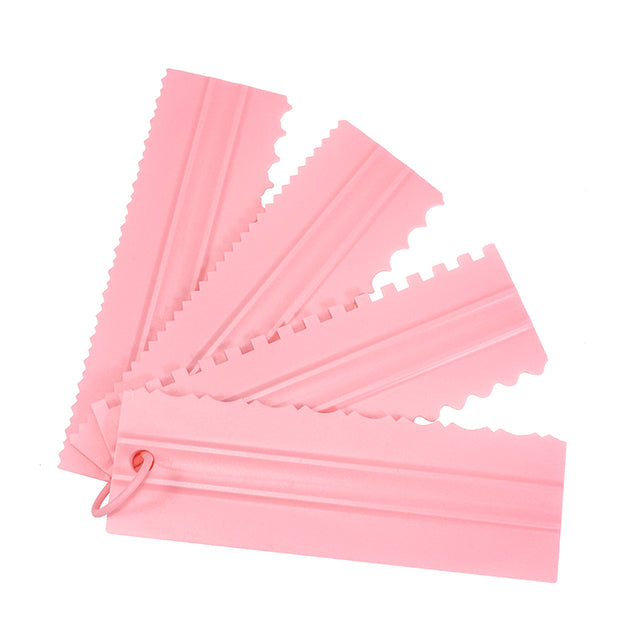 4PCS/Set New Comb Cake Scraper Pattern Cream Scraper DIY Baking Tools | Stornfield